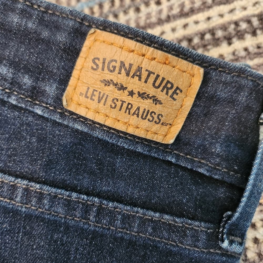 Levi's Mid Rise Skinny Dark Blue Stretch Jeans - Thumbnail 4