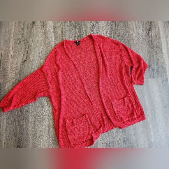 Red H&M Knit Cardigan - Thumbnail 10