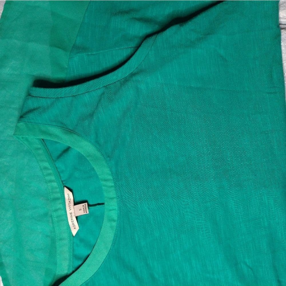 Adriennne Vittadini Mint Green High Low Sleeveless Sheer Bottom - Thumbnail 5
