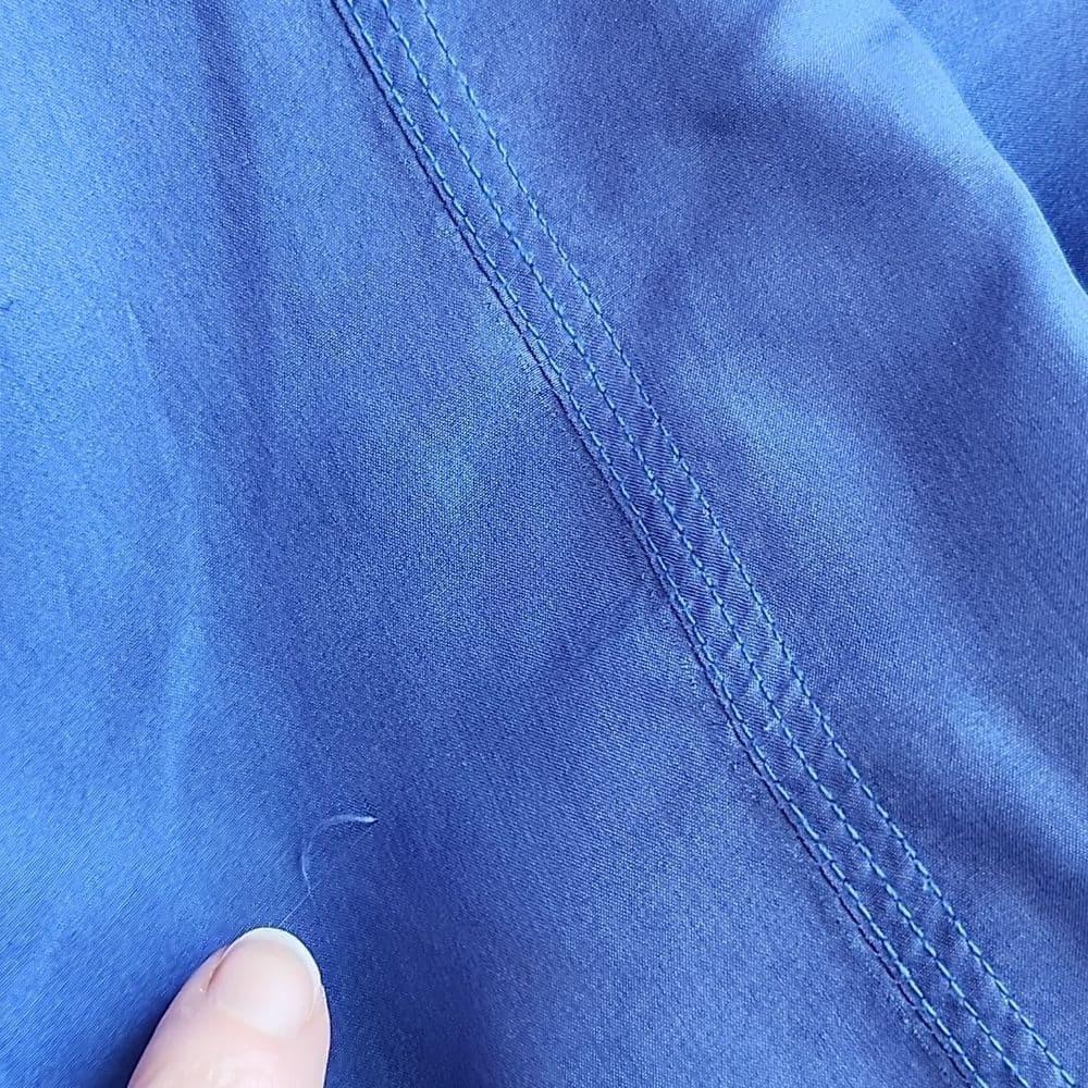 Vintage Fuda International Blue Silk Windbreaker Light Weight Jacket - Thumbnail 6