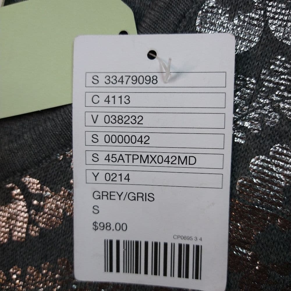 Grey and Silver Anthropologie Moth Knit top - Thumbnail 4