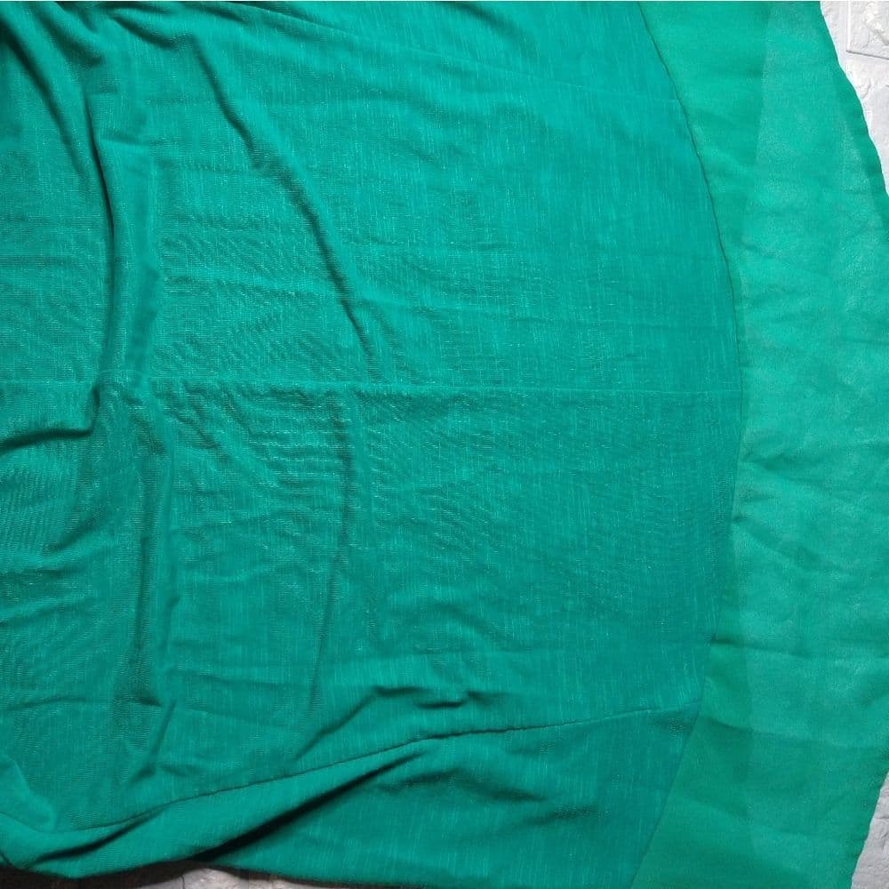 Adriennne Vittadini Mint Green High Low Sleeveless Sheer Bottom - Thumbnail 4