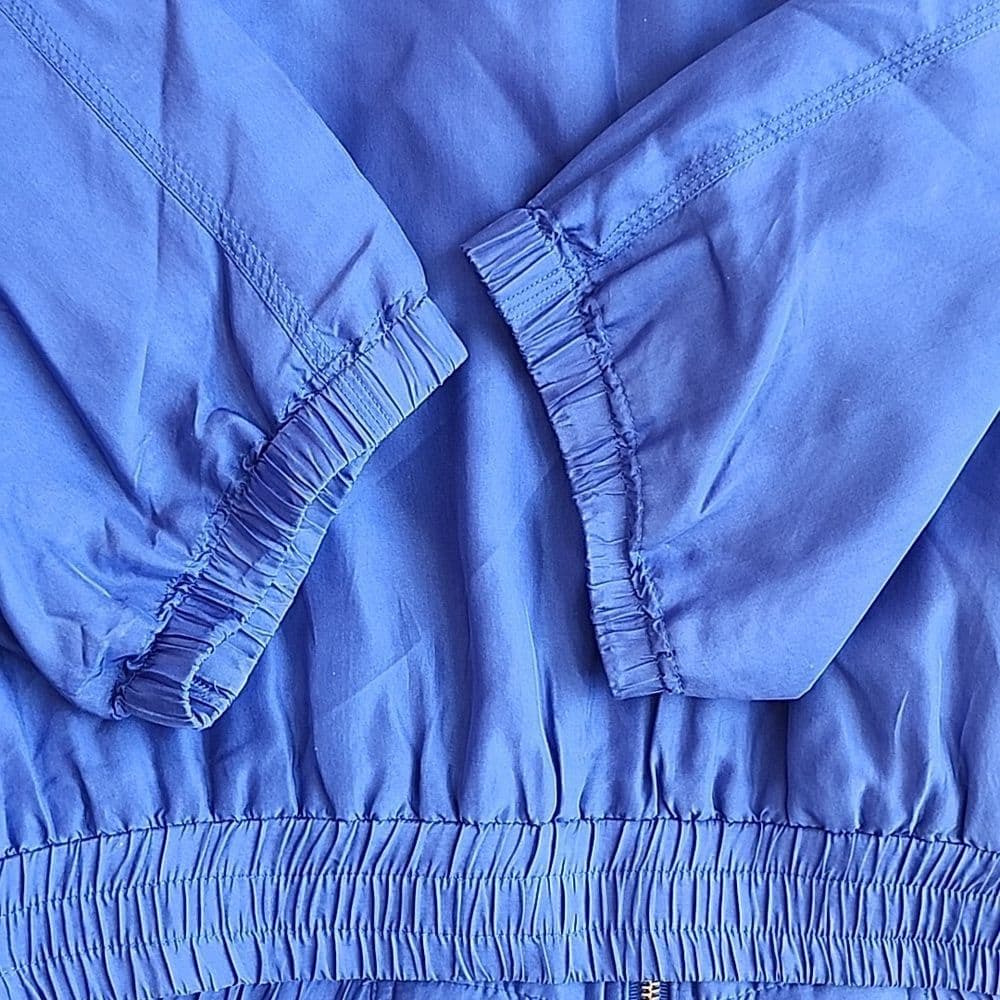 Vintage Fuda International Blue Silk Windbreaker Light Weight Jacket - Thumbnail 12