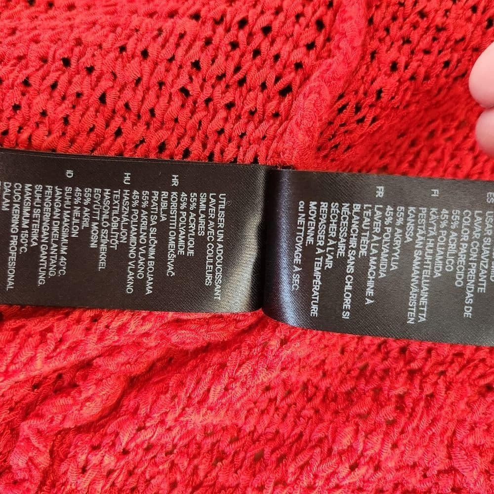 Red H&M Knit Cardigan - Thumbnail 6