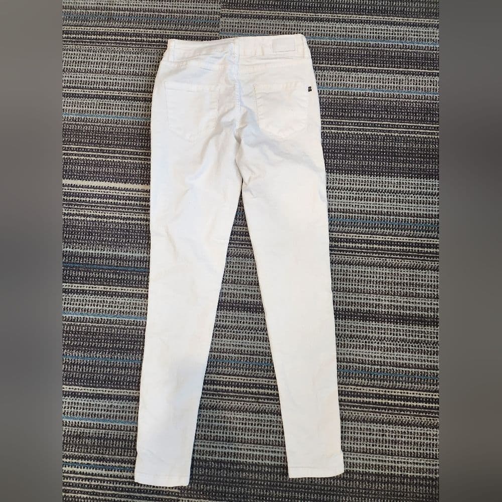 Tahari White Denim Jaimie Roll Cuff Skinny Jeans - Thumbnail 15