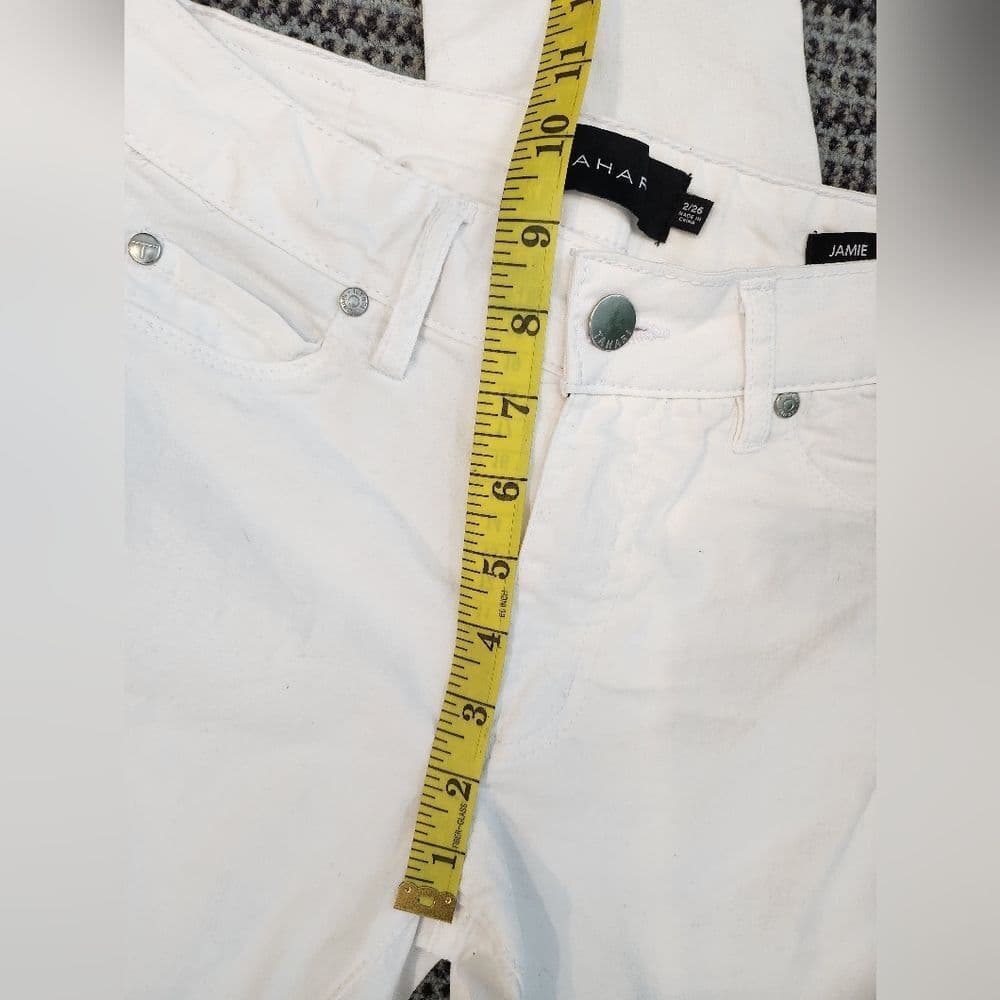 Tahari White Denim Jaimie Roll Cuff Skinny Jeans - Thumbnail 11