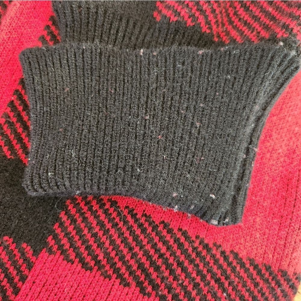 Zesica Red and Black Plaid Soft Cardigan - Thumbnail 6