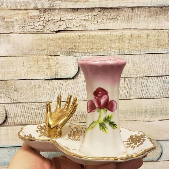Antique Hat Pin Holder and trinket dish - Thumbnail 7