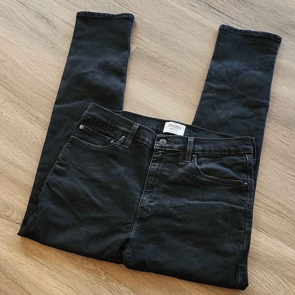 Levi's Denizen 288 Skinny Black Denim Jeans - Thumbnail 4