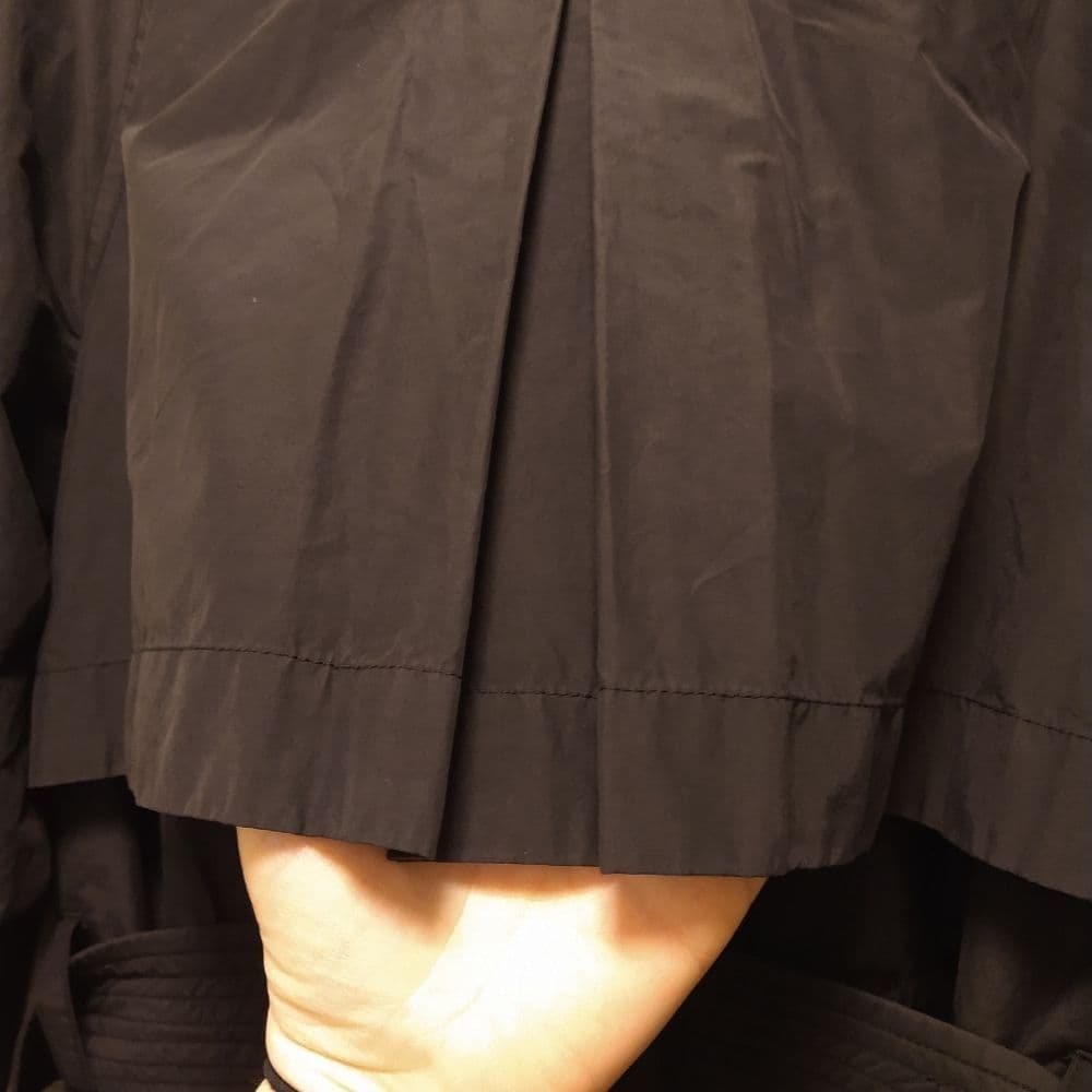 Vince Black Trench Style Belted Crew Neck Jacket - Thumbnail 8