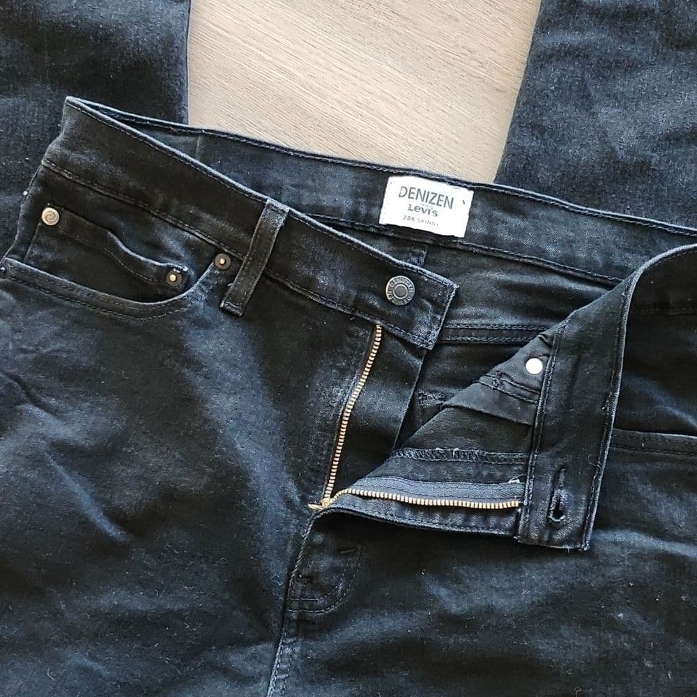 Levi's Denizen 288 Skinny Black Denim Jeans - Thumbnail 9