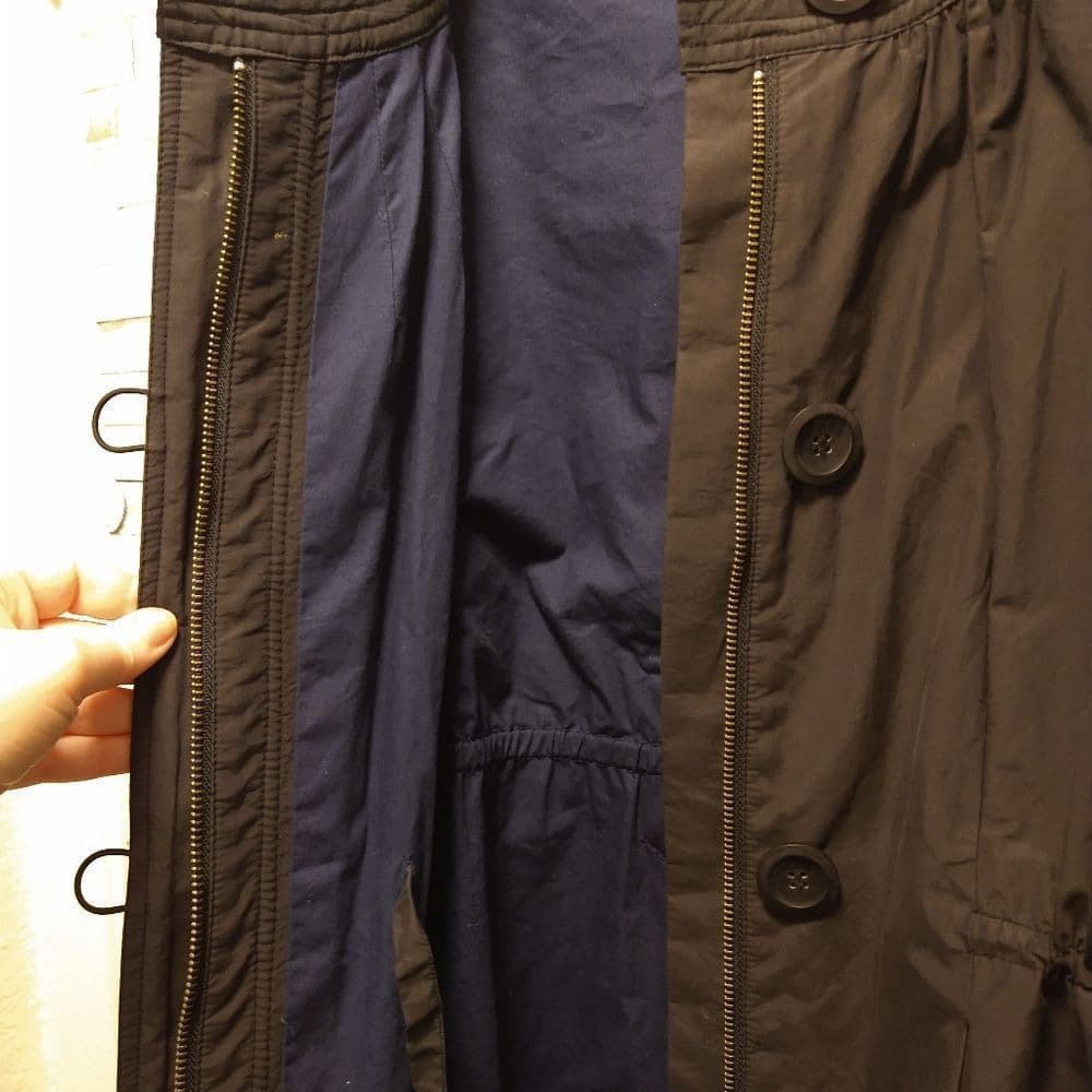 Vince Black Trench Style Belted Crew Neck Jacket - Thumbnail 10