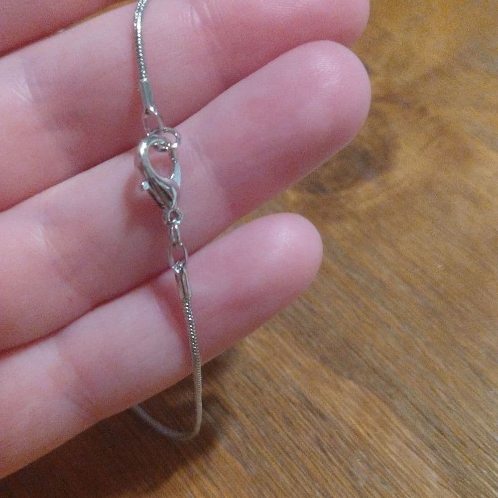 Unique Square Moroccan Agate Geode on Sterling Plated Rope Chain - Thumbnail 10