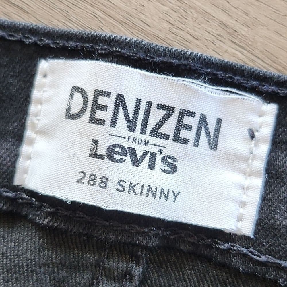Levi's Denizen 288 Skinny Black Denim Jeans - Thumbnail 5