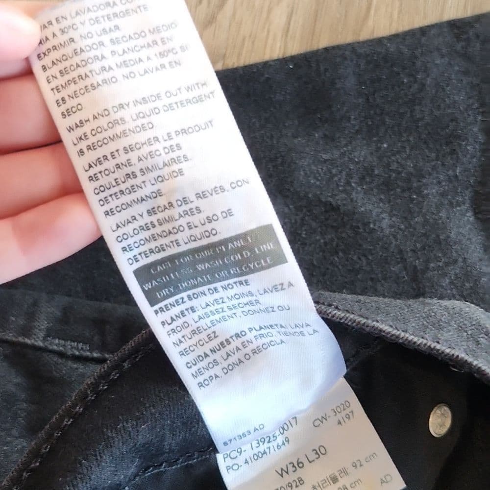 Levi's Denizen 288 Skinny Black Denim Jeans - Thumbnail 8