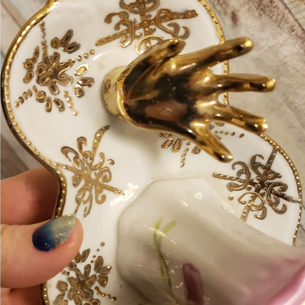 Antique Hat Pin Holder and trinket dish - Thumbnail 4