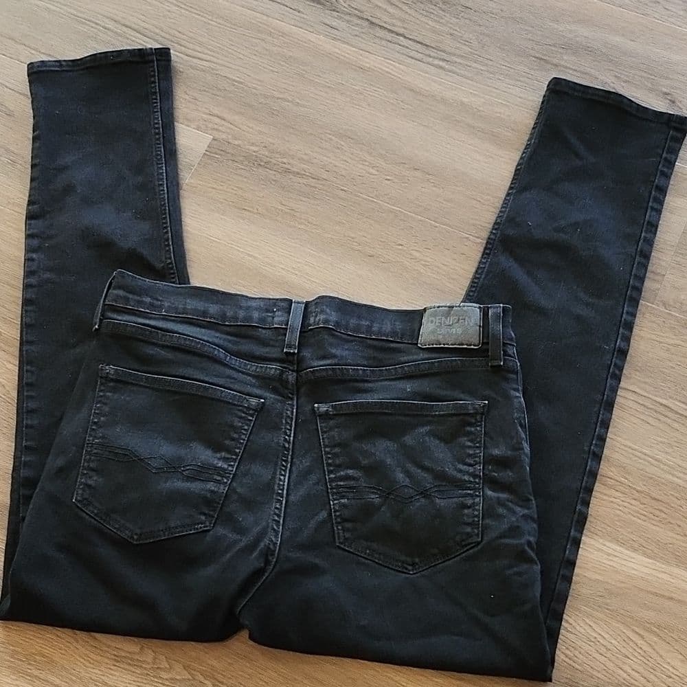 Levi's Denizen 288 Skinny Black Denim Jeans - Thumbnail 3
