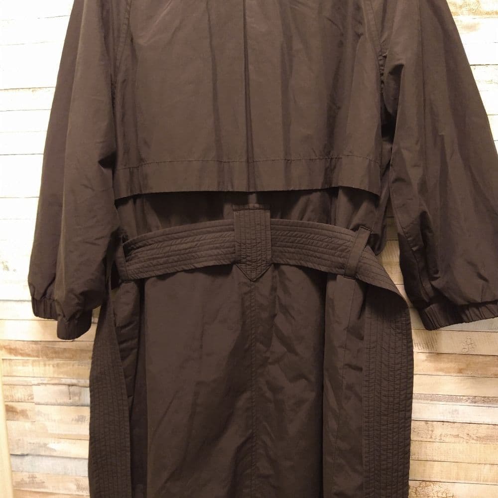 Vince Black Trench Style Belted Crew Neck Jacket - Thumbnail 12