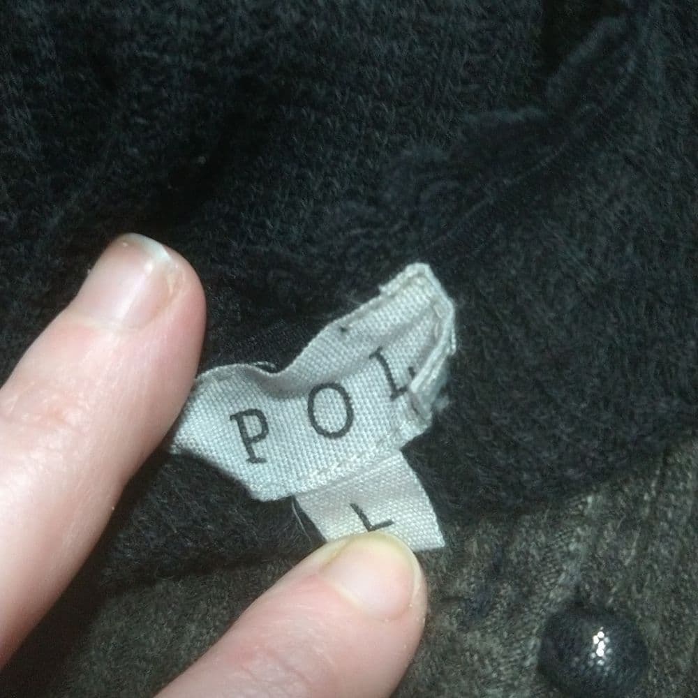 POL Charcoal Black Button Up Ribbed Knot Tank - Thumbnail 5