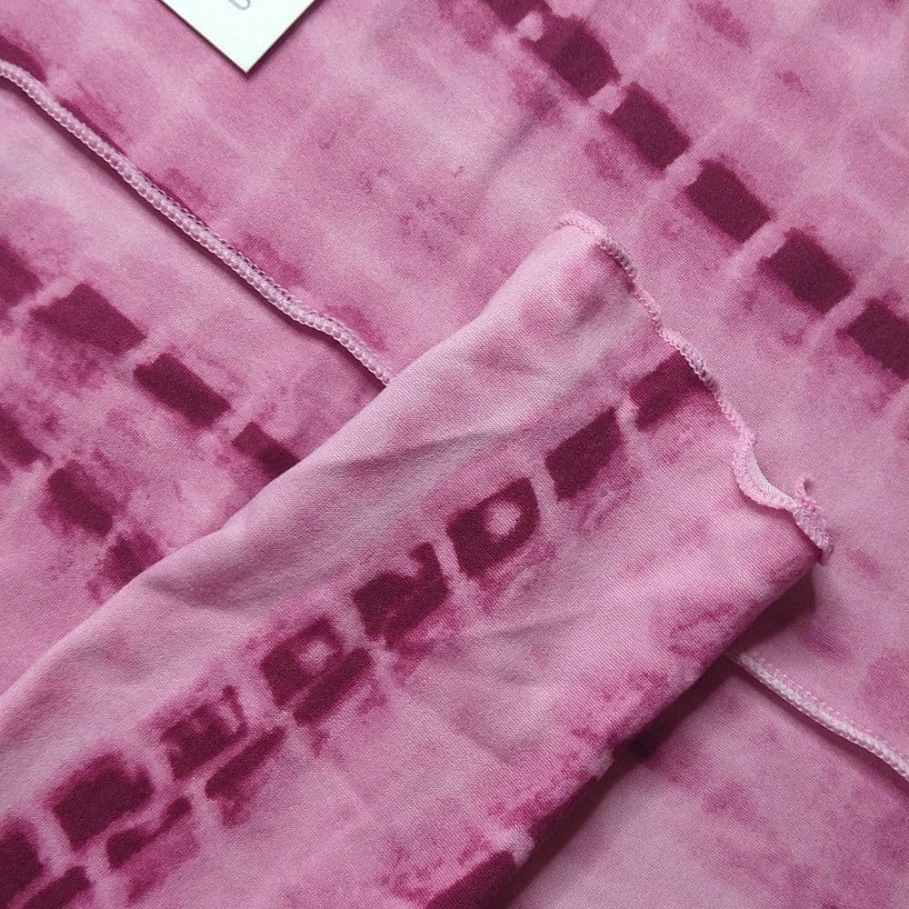 Burgundy Tie-dye Printed Body Con Mini Dress - Thumbnail 6
