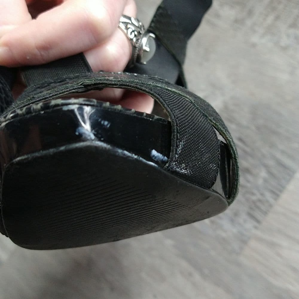 3 For 10 Sale BCBG Paris Elastic and Leather Sling Back Heels - Thumbnail 11