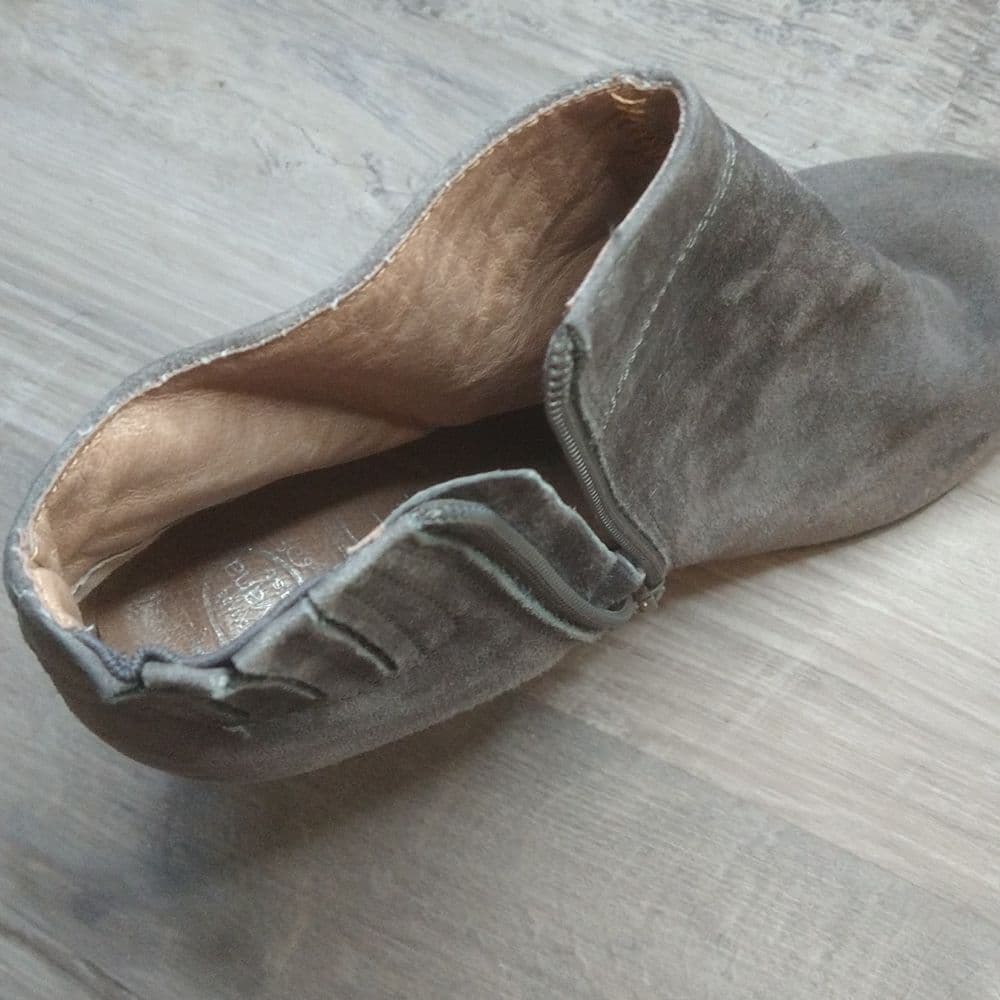Grey Suede Jeffrey Campbell Heel Ankle Boots - Thumbnail 9
