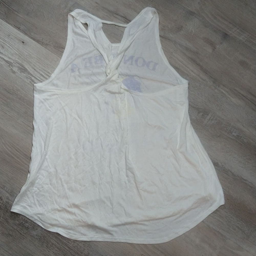 White Don't Be a Salty B*tch Twist Back Graphic Tank Top - Thumbnail 4