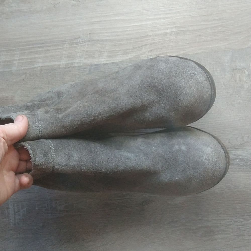 Grey Suede Jeffrey Campbell Heel Ankle Boots - Thumbnail 4