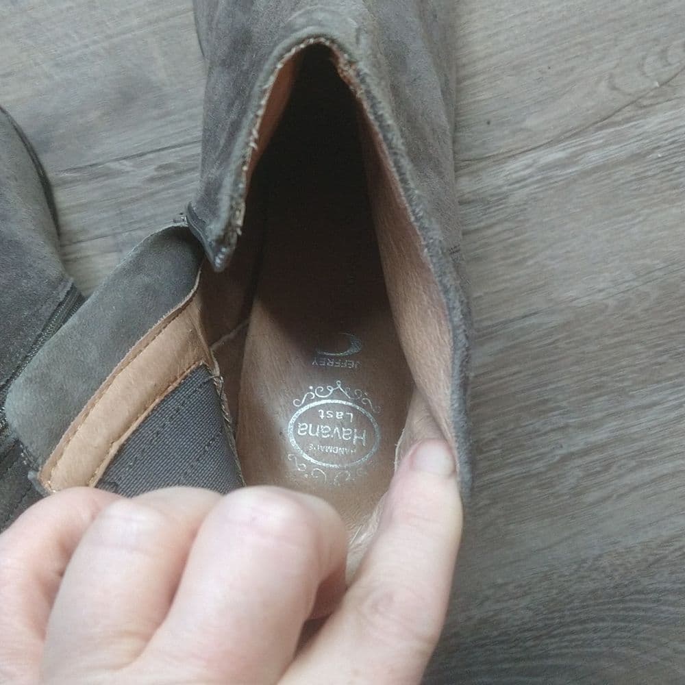 Grey Suede Jeffrey Campbell Heel Ankle Boots - Thumbnail 6