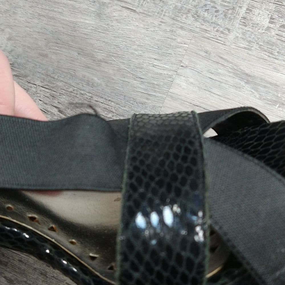 3 For 10 Sale BCBG Paris Elastic and Leather Sling Back Heels - Thumbnail 8