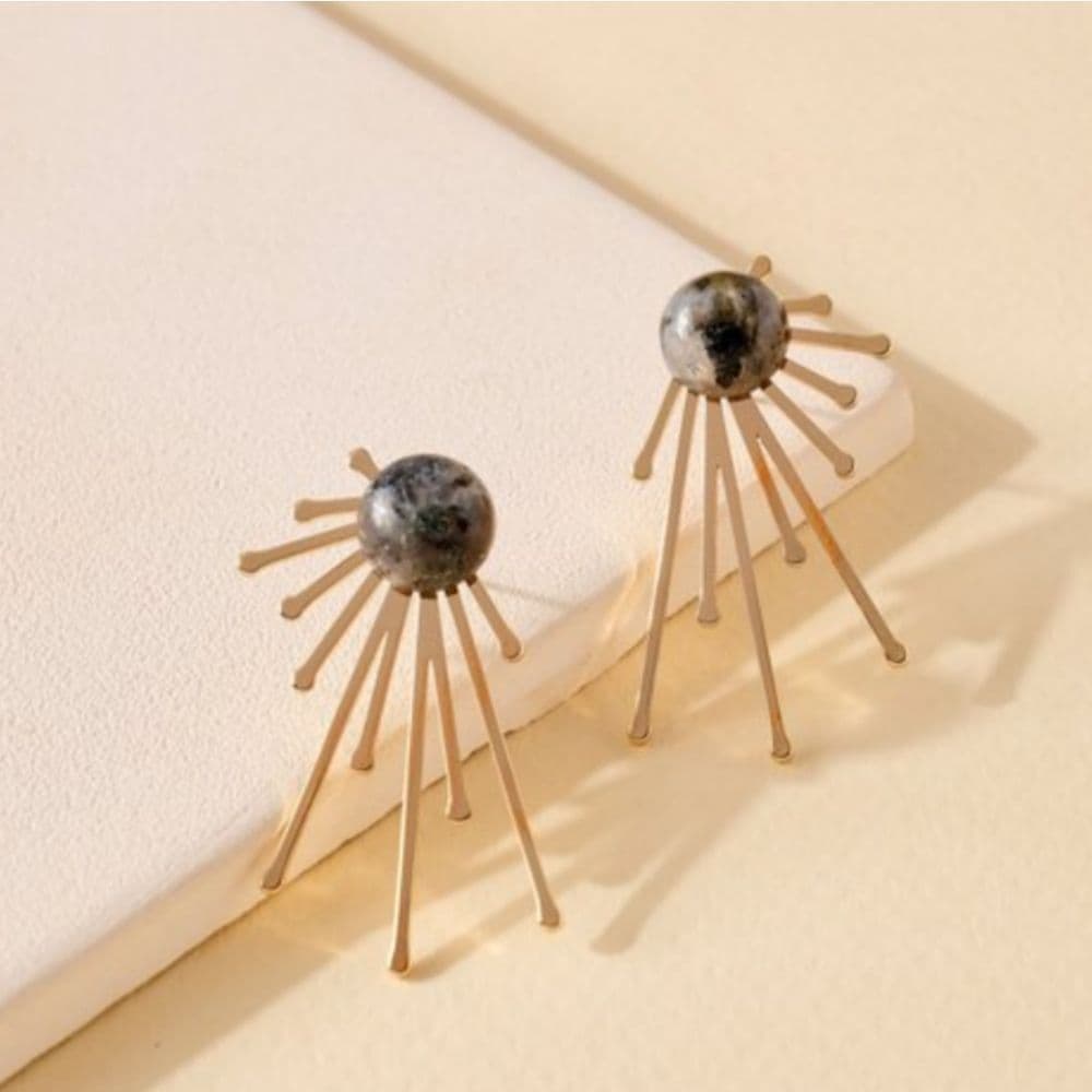 Vintage Style Starburst Gemstone Earrings