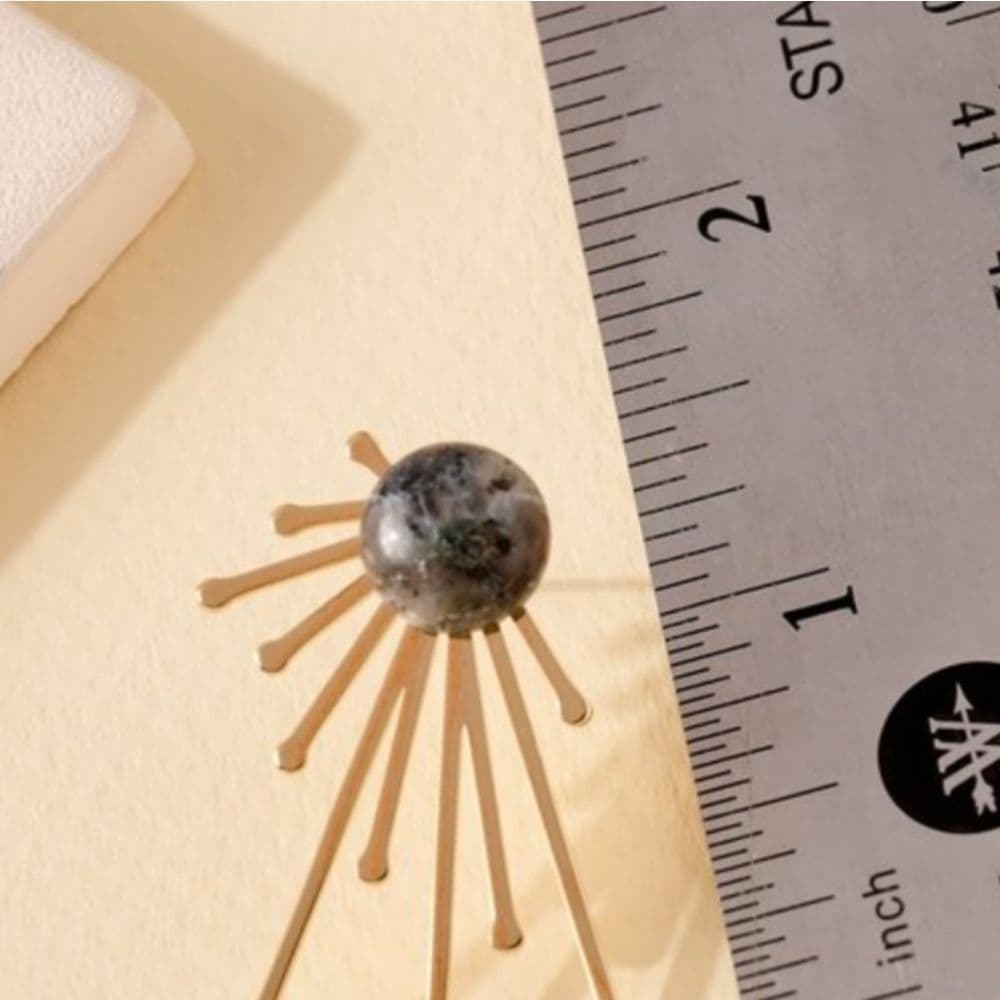 Vintage Style Starburst Gemstone Earrings - Thumbnail 2