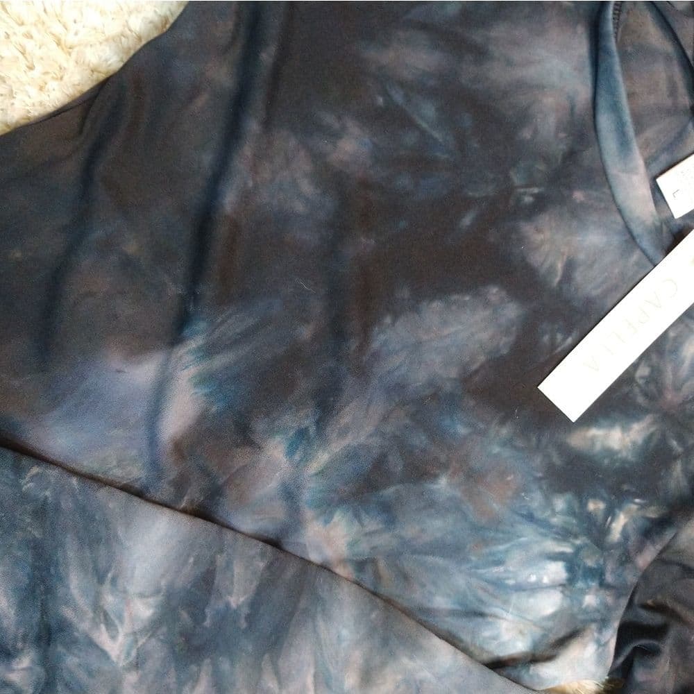 Navy Blue Sexy Tie Dye Body Con Dress - Thumbnail 5