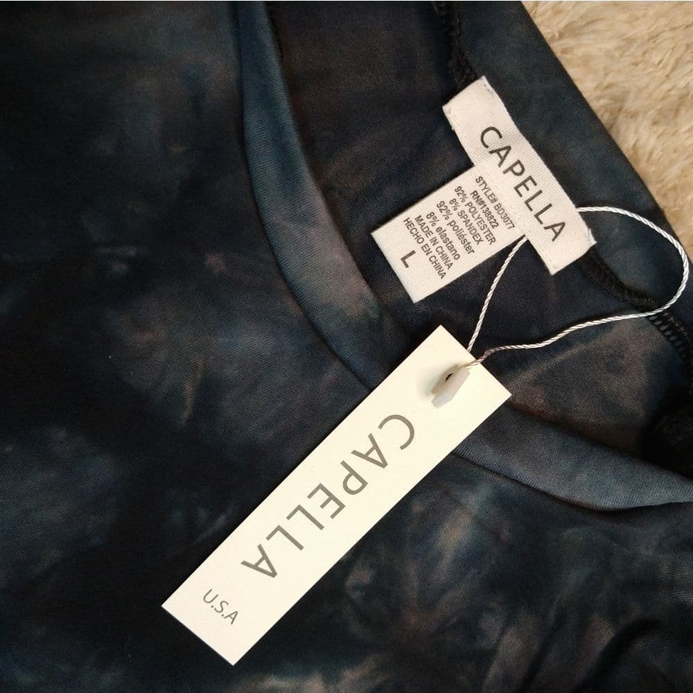 Navy Blue Sexy Tie Dye Body Con Dress - Thumbnail 6