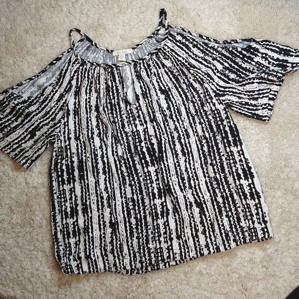 Sale Cute Ella Moss Open Shoulder Blouse - Thumbnail 7