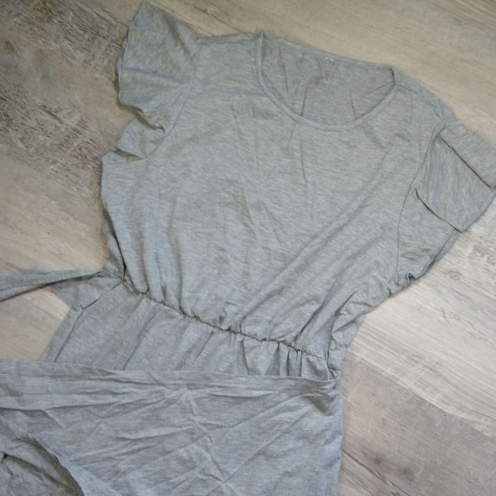 Cute and Casual Soft Stretchy Faux Wrap Ruffle Sleeve Dress - Thumbnail 6