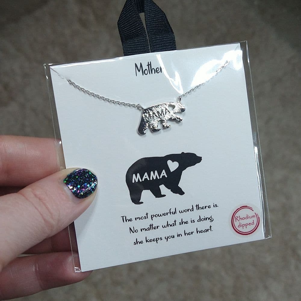 18K Gold Dipped Mama Bear Necklace