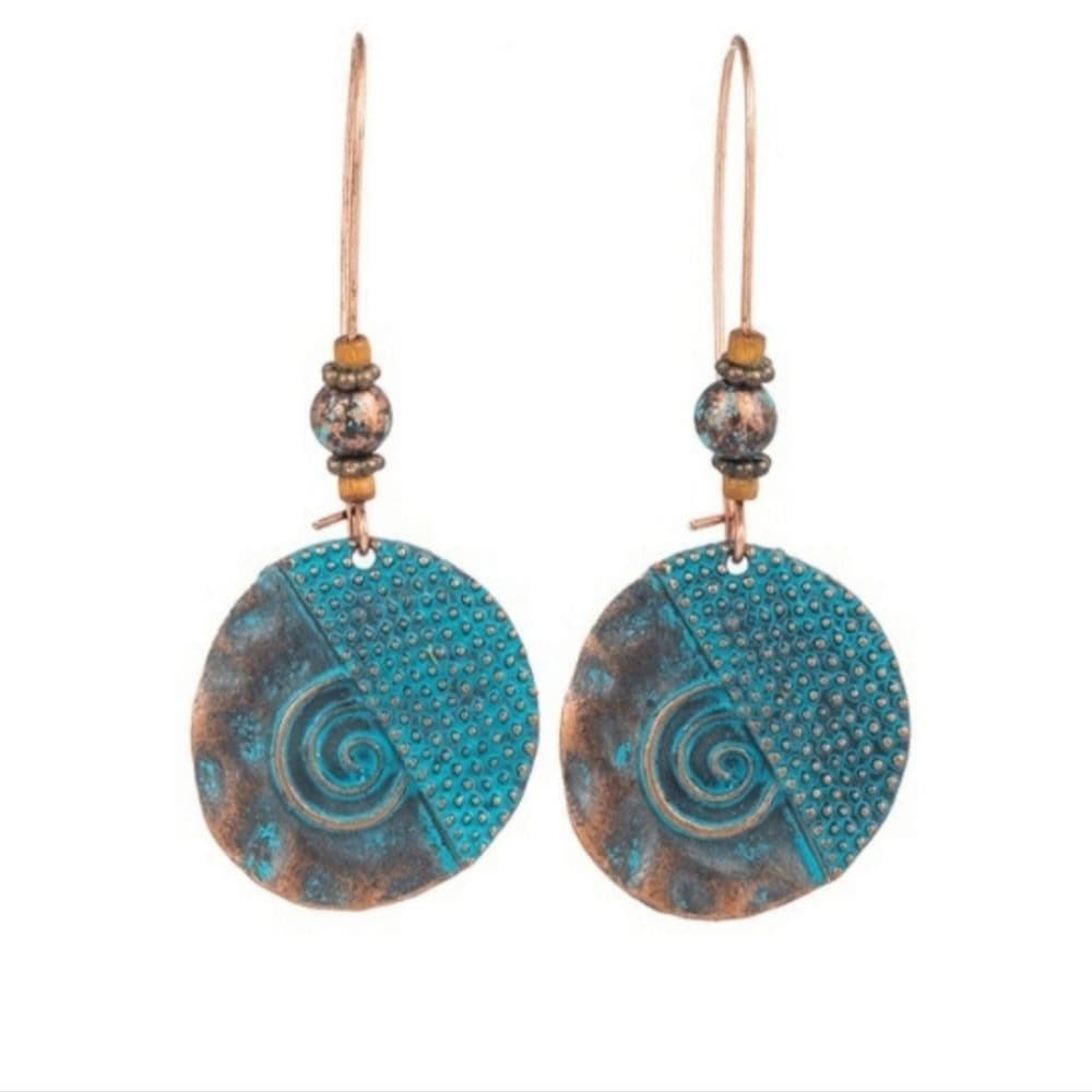 Beautiful Vintage Style Rustic Boho Earrings - Thumbnail 8