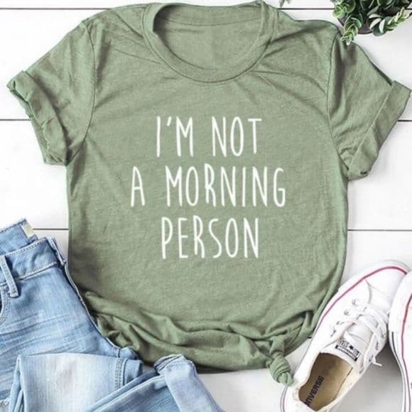 I'm Not a Morning Person Graphic Tee - Thumbnail 5