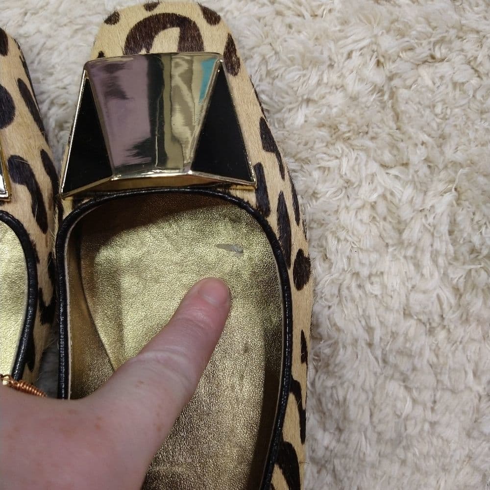 Isaac Mizrahi Calf Hair Animal Print Block Heels - Thumbnail 7