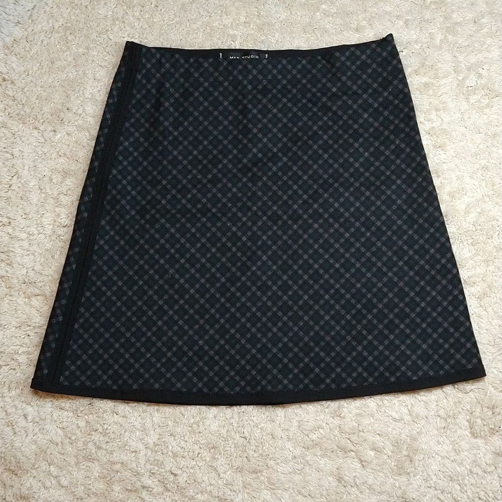 Sale! Patterened Max Studio Stretchy Black Skirt - Thumbnail 7