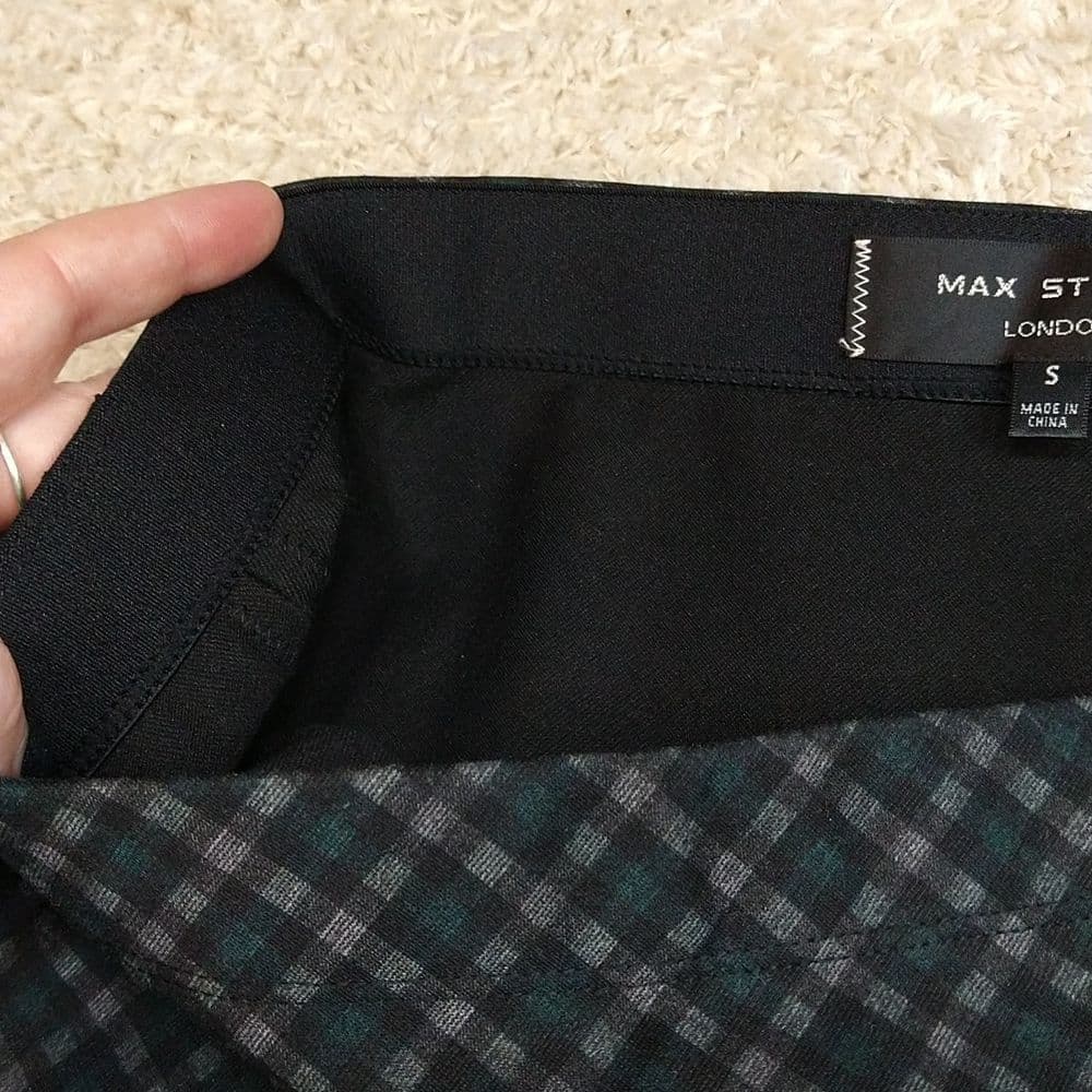 Sale! Patterened Max Studio Stretchy Black Skirt - Thumbnail 3