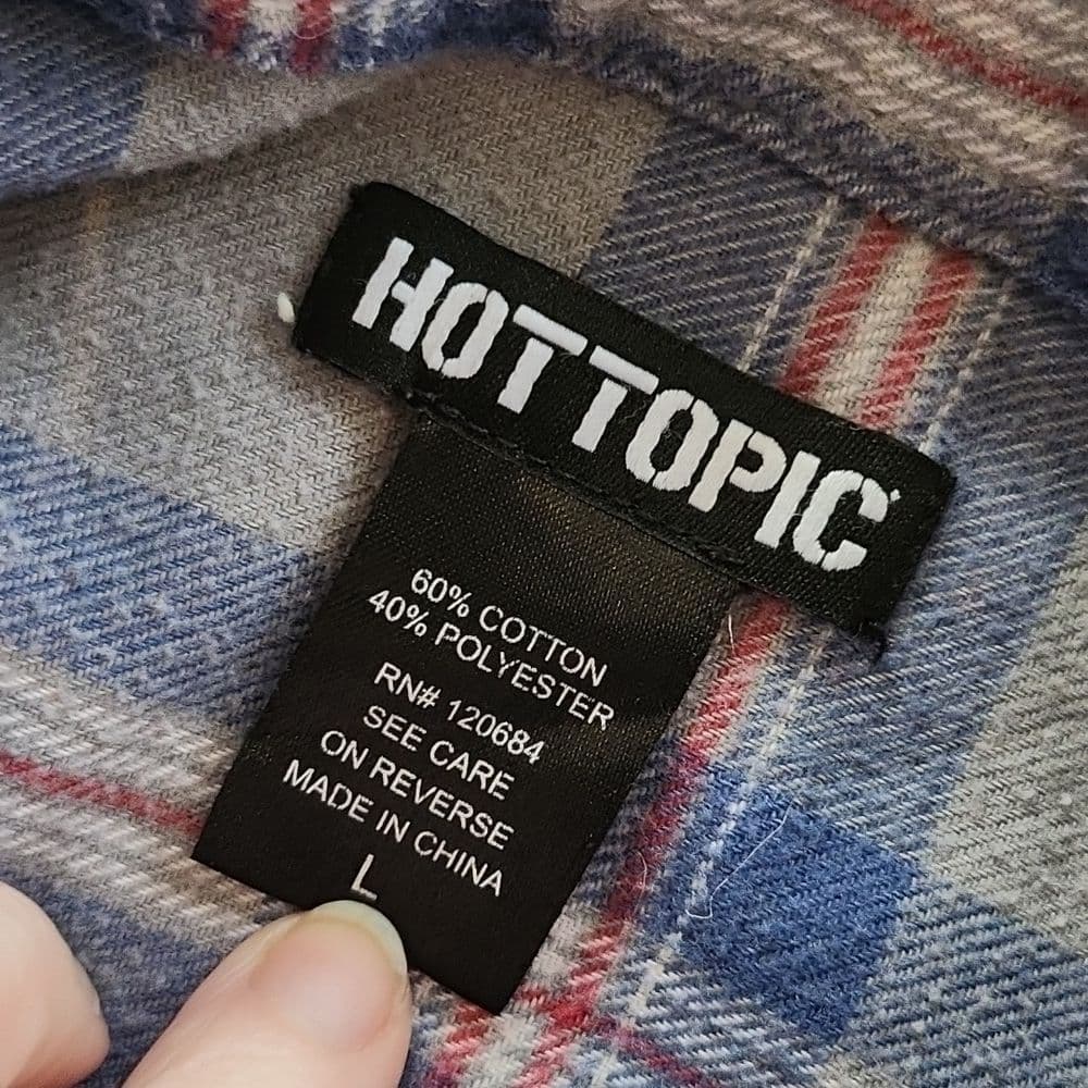 Hot Topic Music is my Life Flannel Button Down Top - Thumbnail 3