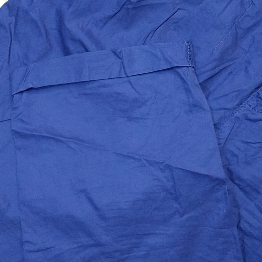 Anthropologie Cartonnier Vibrant Blue Cropped Pleated 100% Cotton Trousers - Thumbnail 7