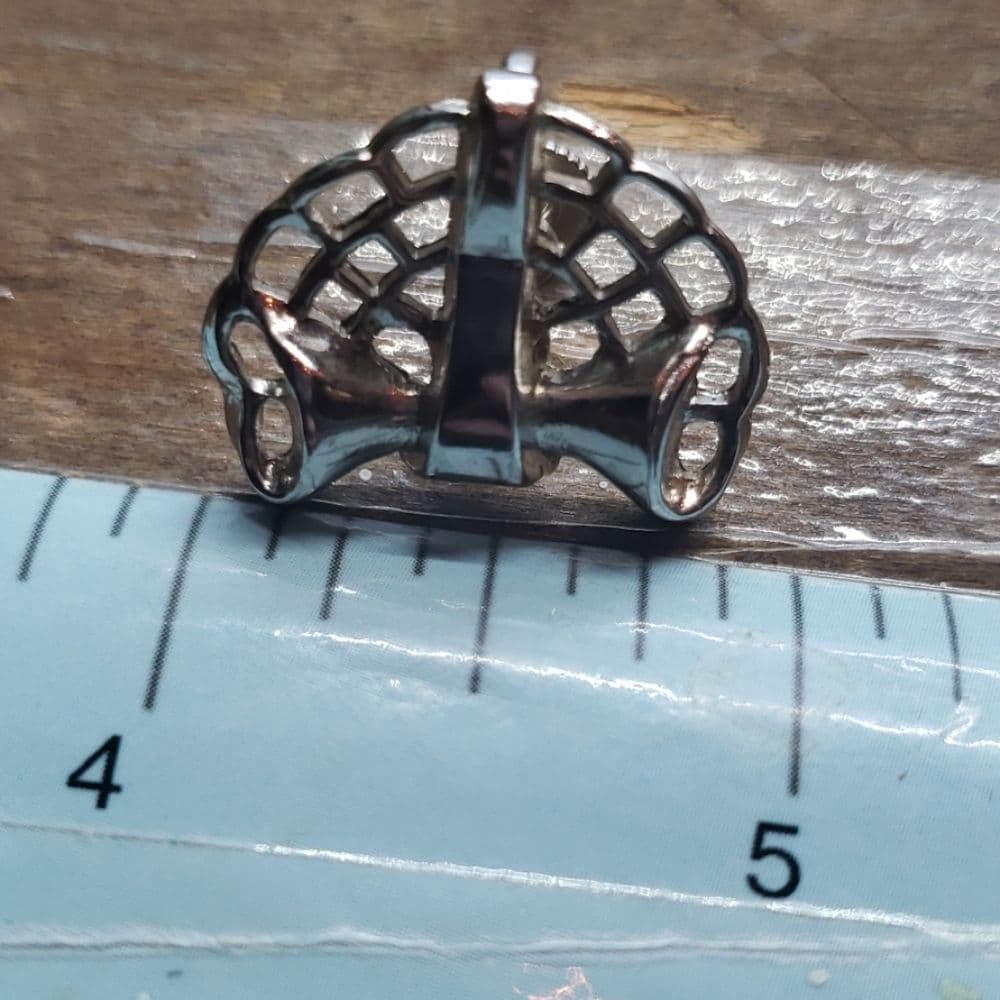 Vintage Silver Marino STAMPED Screw Back Earrings - Thumbnail 3