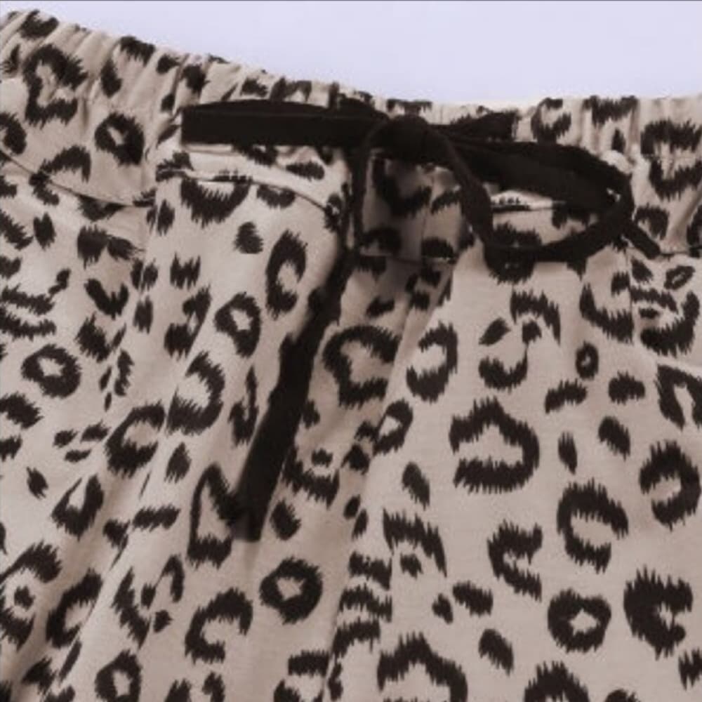 Price Drop!! 🌟Casual Leopard Print Joggers - White - Thumbnail 3
