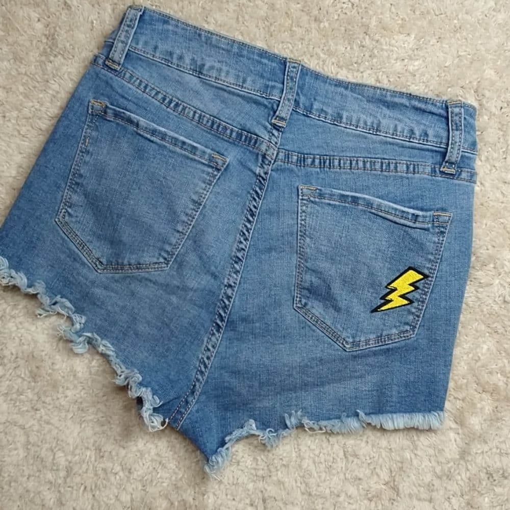 Cute Denim Cut Off Vella Jean Short Shorts - Thumbnail 4