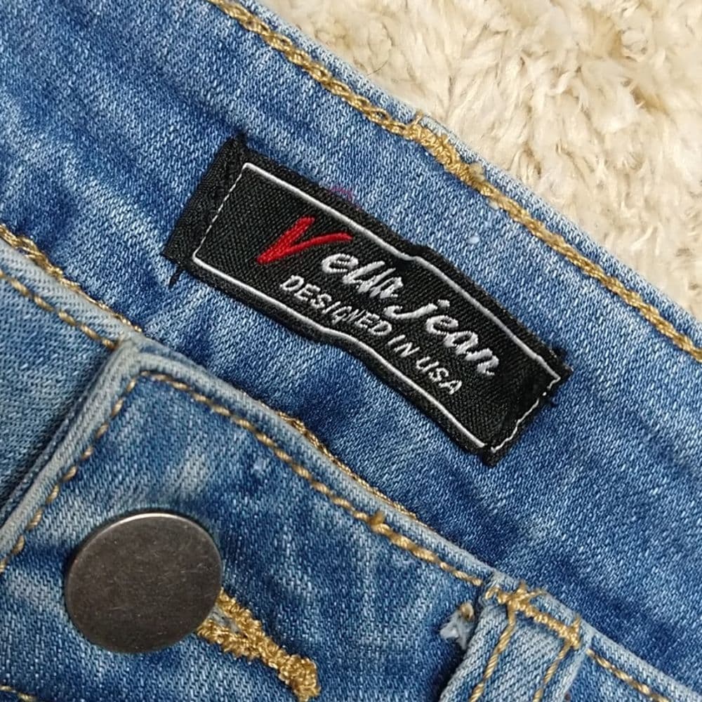 Cute Denim Cut Off Vella Jean Short Shorts - Thumbnail 2