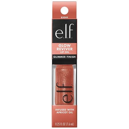 E. L.f. Cosmetics Glow Reviver Lip Oil Glimmer in Rosy Beige + Multicolor Pearl - Vegan and Cruelty-Free Makeup - Thumbnail 2