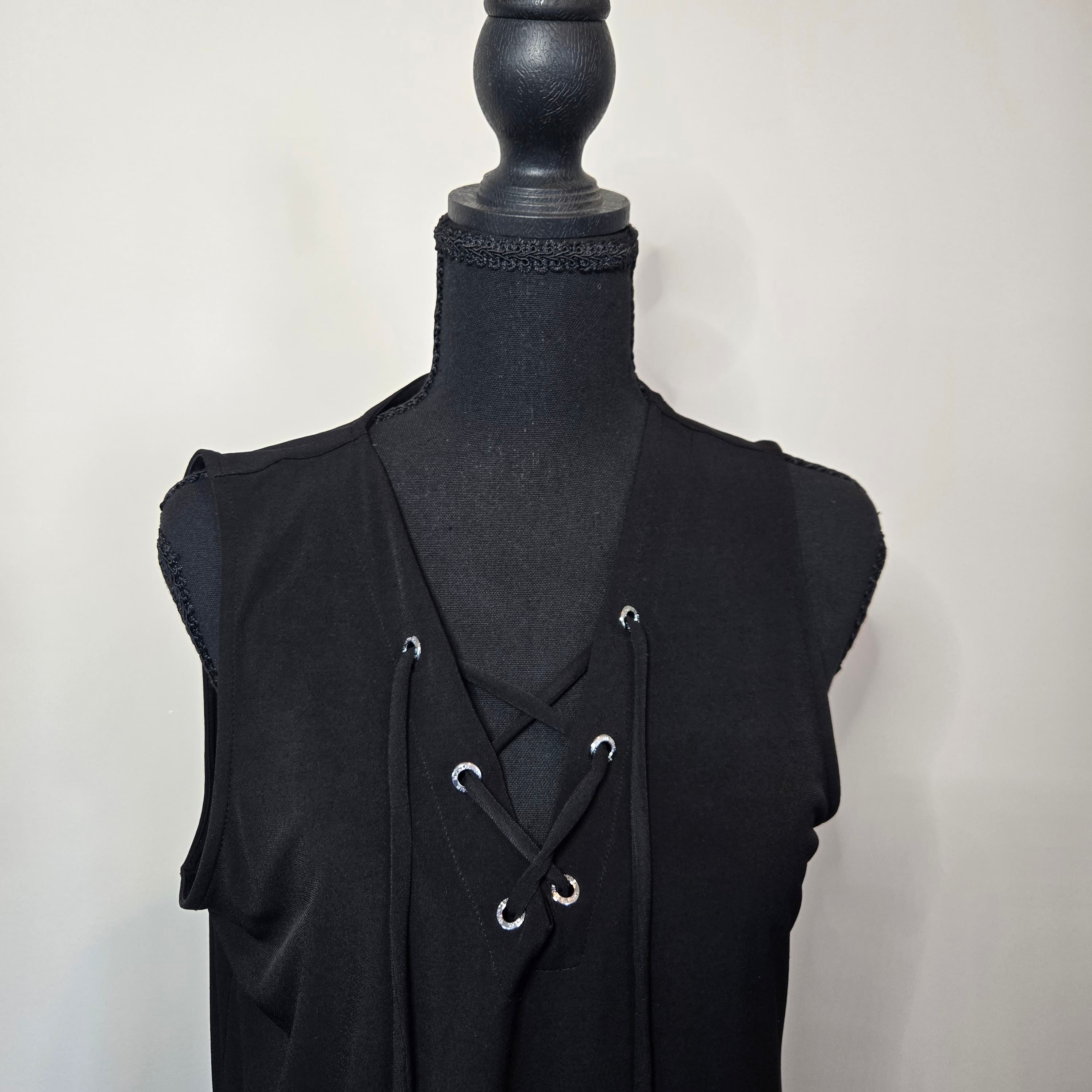 Michael Kors Black Sleeveless Dress Size M - Thumbnail 2